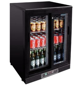 Polar Polar Bar Cooler 140 Liter, Schiebetür, Schwarz