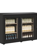 Polar Polar Bar Cooler, 350 Liter, zwei Klapptüren, Schwarz