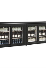 Polar Polar Bar Cooler, 698 Liter, vier Klapptüren, Schwarz