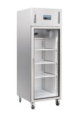 Polar Polar refrigerator 600 liters, stainless steel with glass door