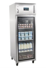 Polar Polar refrigerator 600 liters, stainless steel with glass door