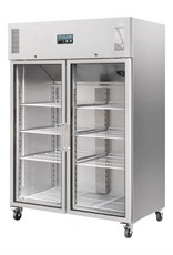 Polar Polar koelkast 1200 liter, RVS met glazen deuren