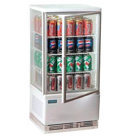 Polar Polar refrigerated display case, white, 68 liters