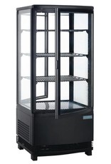 Polar Polar refrigerated display case, black, 86 liters