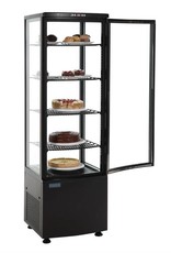 Polar Polar refrigerated display case, black, 235 liters