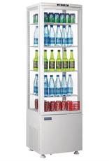 Polar Polar refrigerated display case, white, 235 liters