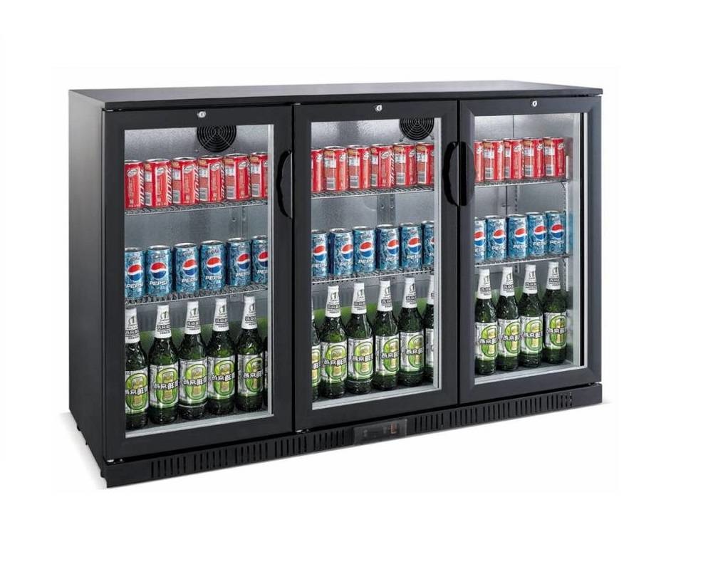 Saro Saro Bar Cooler 208 liters, three swing doors, black