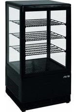 Saro Saro refrigerated display case, black, 70 liters