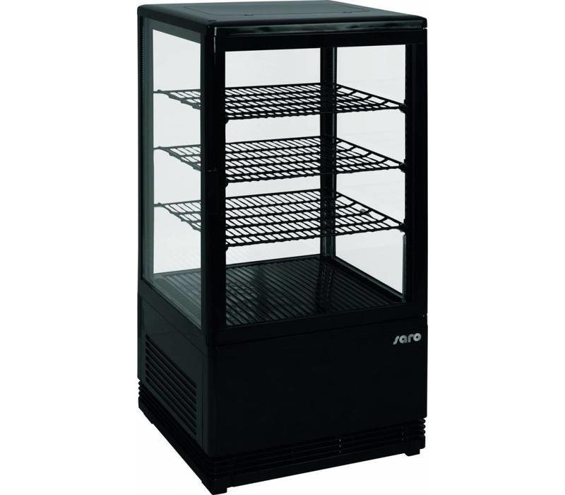 Saro Saro refrigerated display case, black, 70 liters