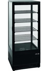 Saro Saro refrigerated display case, black, 98 liters