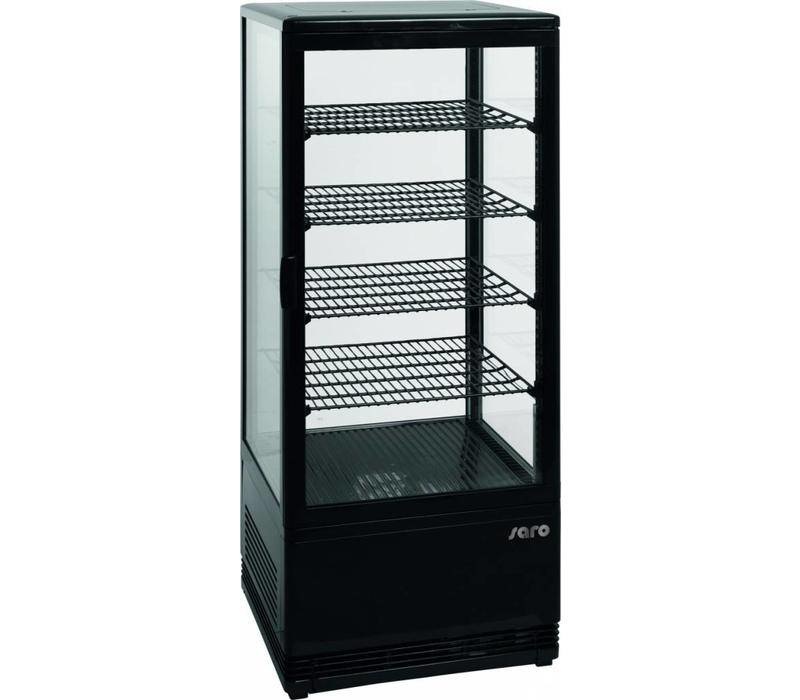 Saro Saro refrigerated display case, black, 98 liters