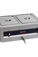 MaxPro MaxPro Bain Marie 2x 1/1 GN, with tap