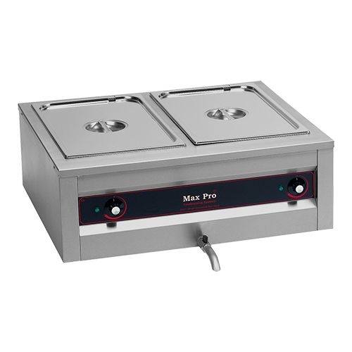 MaxPro MaxPro Bain Marie 2x 1/1 GN, mit Zapfhahn