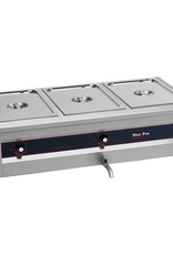 MaxPro MaxPro Bain Marie 3x 1/1 GN, mit Zapfhahn