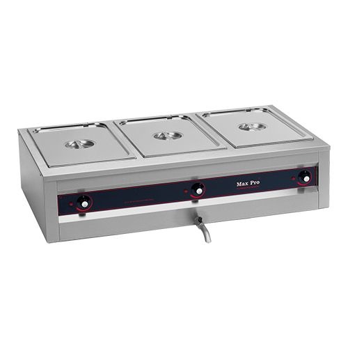 MaxPro MaxPro Bain Marie 3x 1/1 GN, with tap