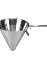 Stainless steel conical strainer, various sizes.