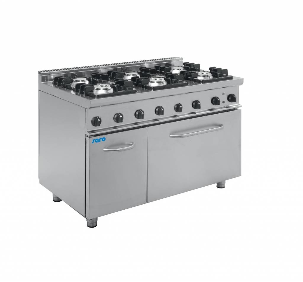 applaus buiten gebruik Lol Saro gasfornuis met gasoven 6 pits - Baking and Cooking