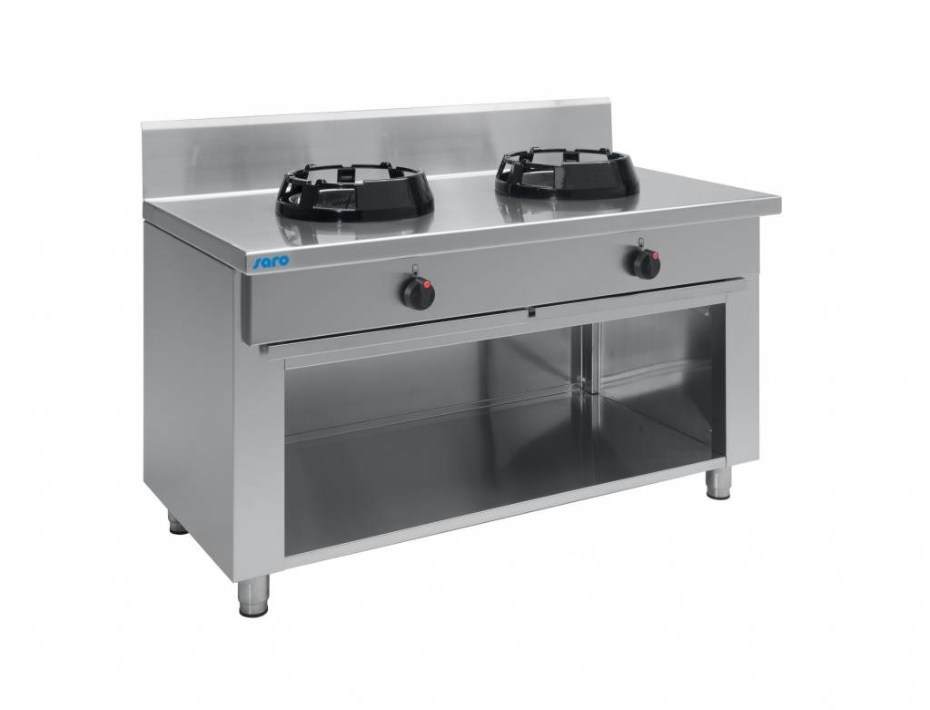 Saro Wok gas cooker with open stand and 2 or 3 burners