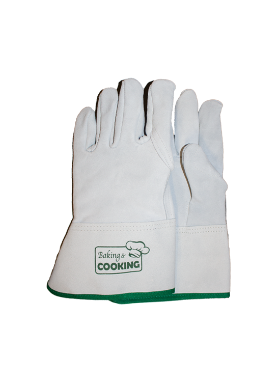 Baking & Cooking Leather oven gloves 5 finger, short