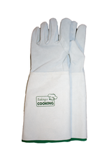 Baking & Cooking Leren ovenhandschoenen 5 vinger, lang