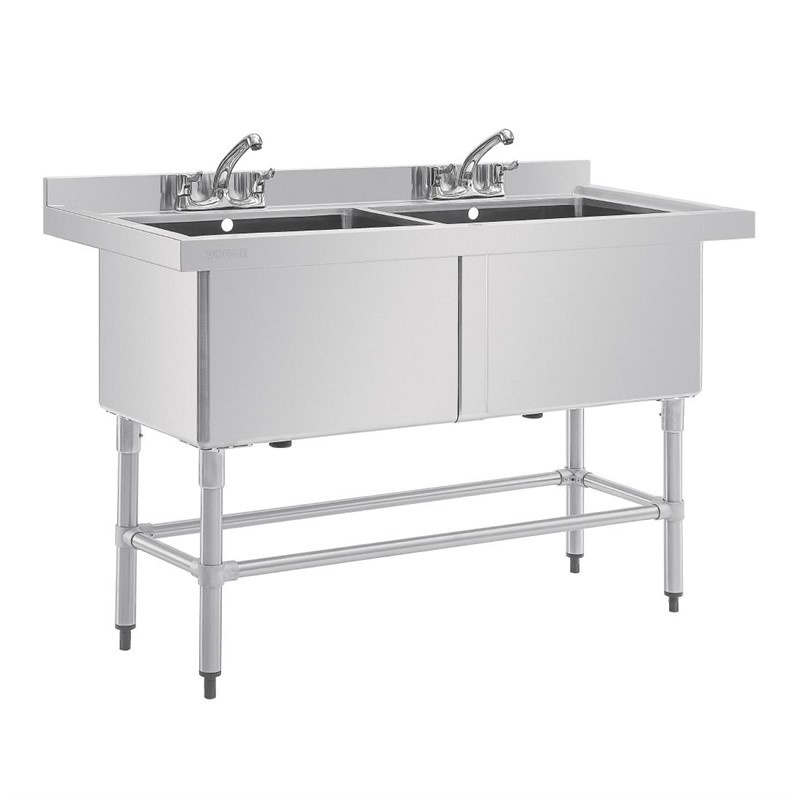 Vogue Double stainless steel sink