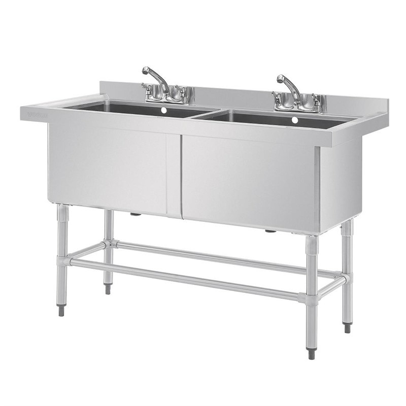 Vogue Double stainless steel sink