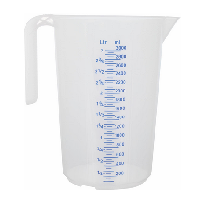 Schneider GmbH Plastic measuring cup 3 liter - with open handle