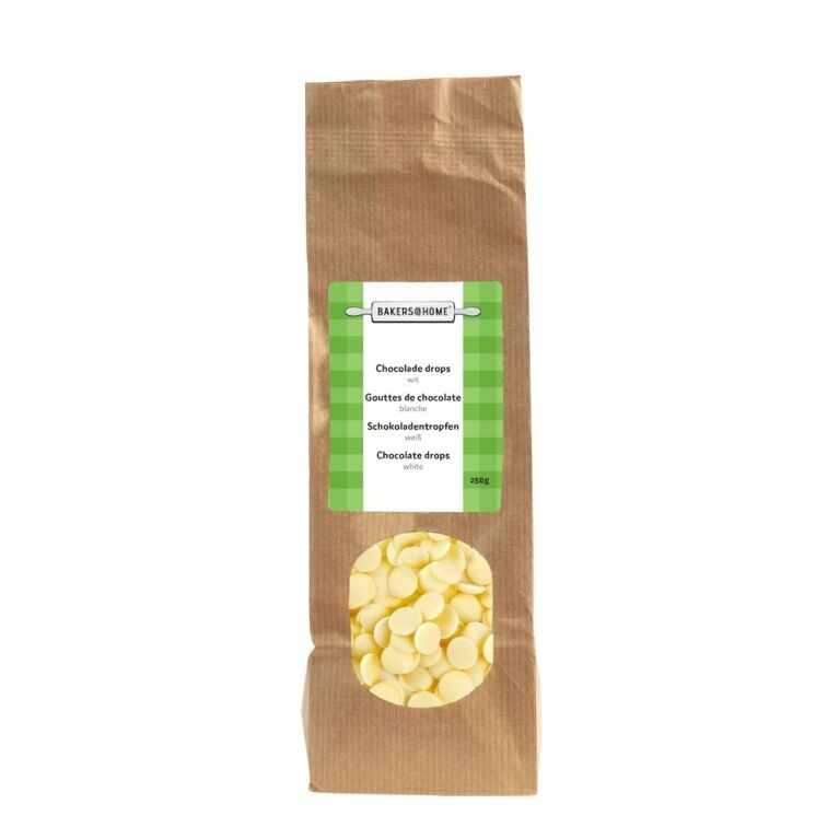 Bakers@Home Chocolate drops -white chocolate (limited shelf life)