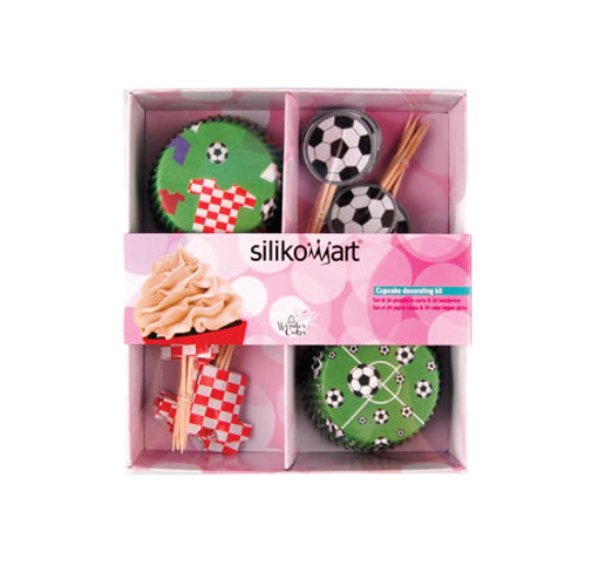 Silikomart Cupcake-Set EM/WM Fußball