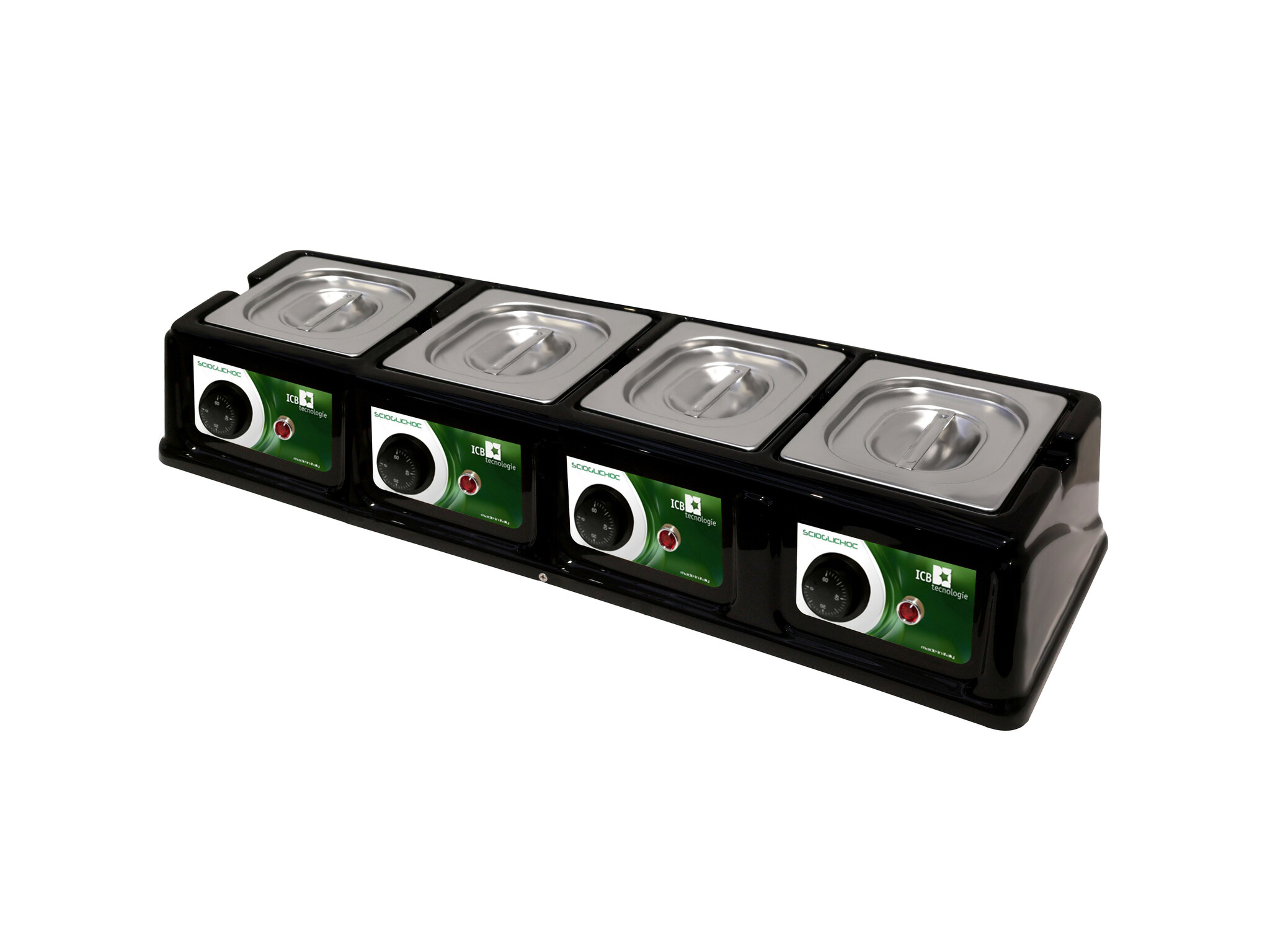 ICB Tecnologie Schokolade Schmelz Behählter 4 x 1,5 Liter