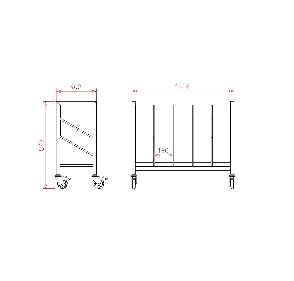 van 't Wout Stainless steel bag trolley- 5