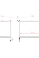 van 't Wout RVS werkbank 140 x 90 x 100 cm