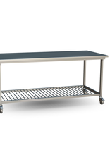 van 't Wout Stainless steel workbench 200 x 90 x 100 - slatted deck van 't Wout Stainless steel workbench 200 x 90 x 100 - slatted deck
