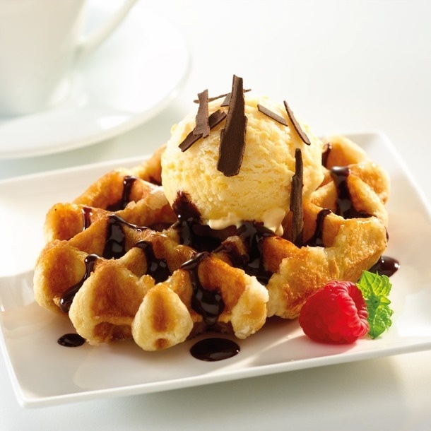 Krampouz Elektrisches Aufwärm Waffeleisen - einzeln - 4x7  Lütticher Waffeln