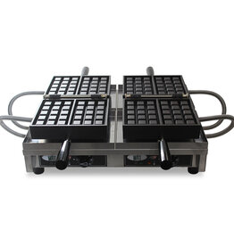 Krampouz Elektrisches 180° Waffeleisen - doppelt - 4x7  Lütticher Waffeln