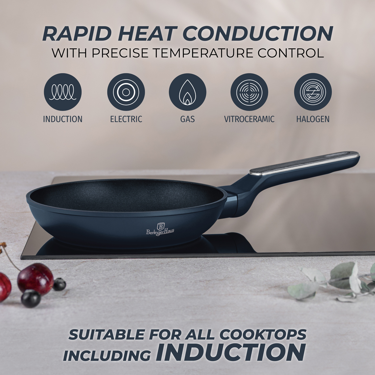 Berlinger Haus Berlinger Haus - Frypan set - Matt blue