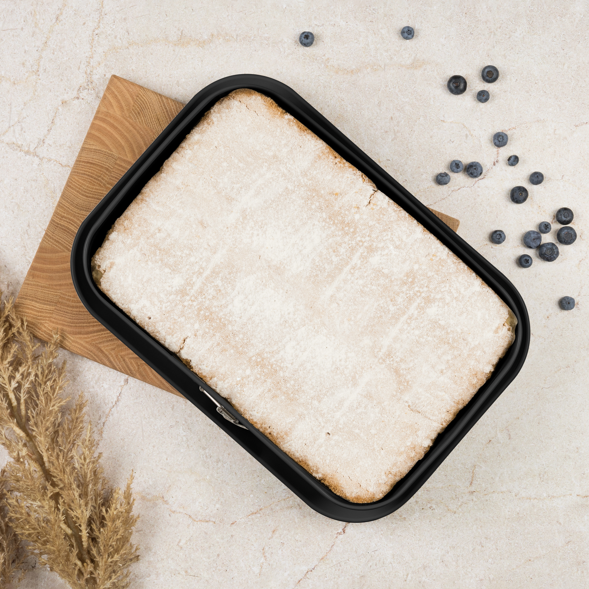 Berlinger Haus Berlinger Haus Spring cake mould rectangular - 39 x 27 cm - Matt blue