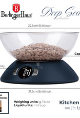 Berlinger Haus Berlinger Haus Digital kitchen scale with bowl - matt blue