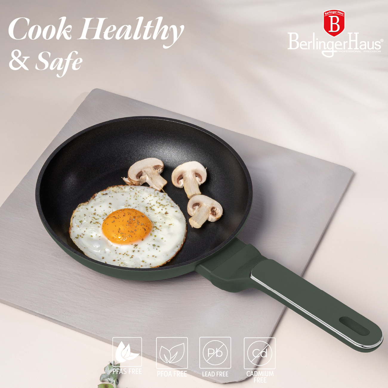 Berlinger Haus Berlinger Haus - Frying pan set - Matte green