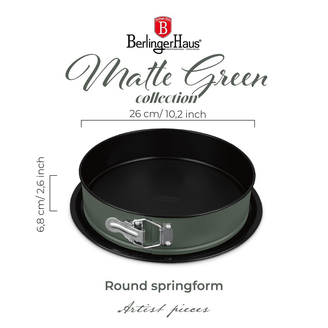 Berlinger Haus Berlinger Haus Spring cake mould Ø26 cm - Matt green