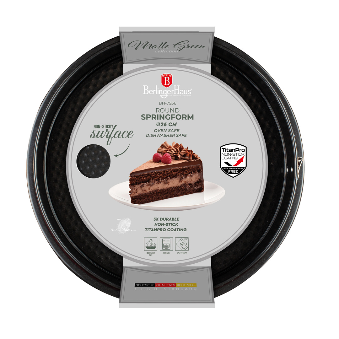 Berlinger Haus Berlinger Haus Spring cake mould Ø26 cm - Matt green