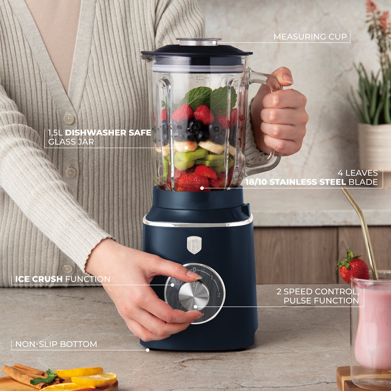 Berlinger Haus Berlinger Haus Blender - Mat blauw