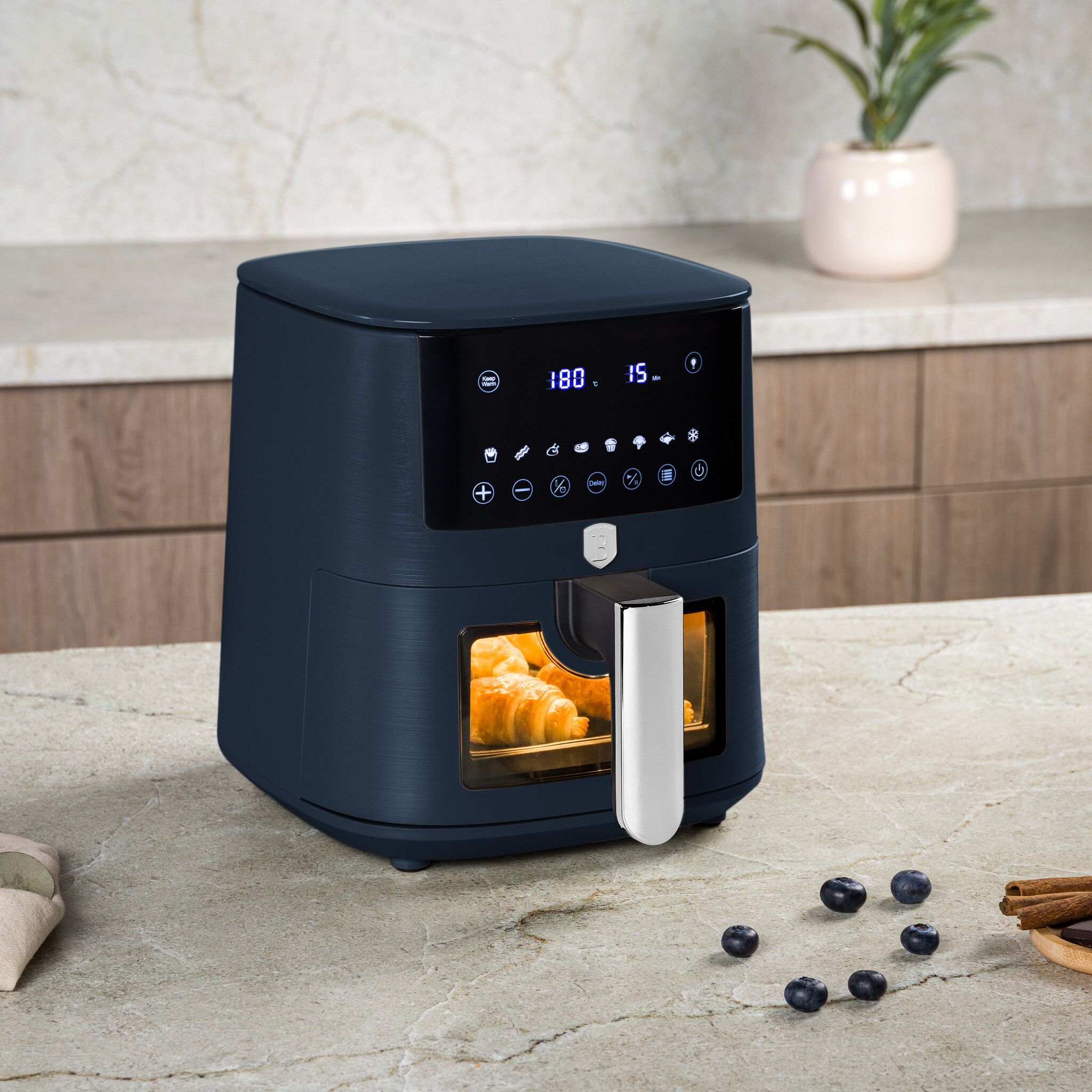 Berlinger Haus Berlinger Haus Airfryer XL / Heißluftfritteuse - 5 Liter - Matte Blau