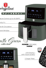 Berlinger Haus Berlinger Haus Airfryer XL - 5 liter - Mat groen