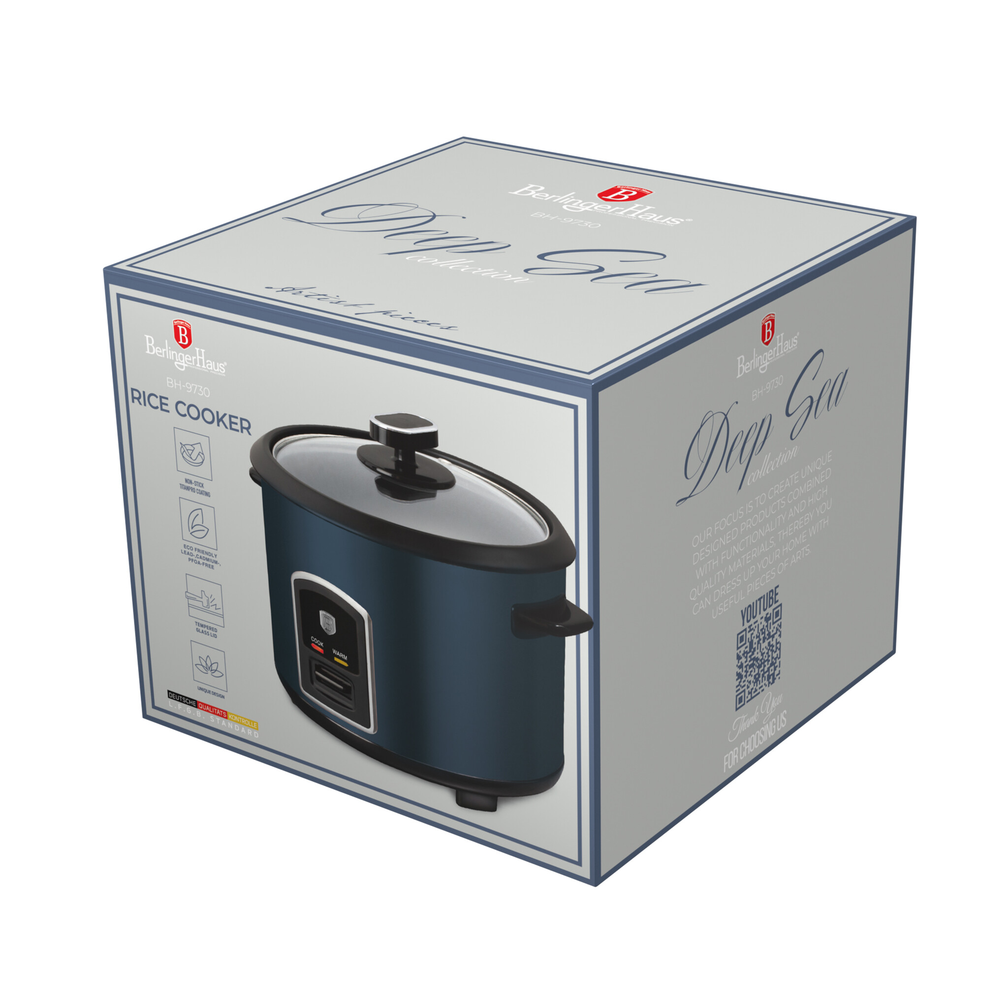 Berlinger Haus Berlinger Haus Rice cooker - 1,8 liters - Matt blue