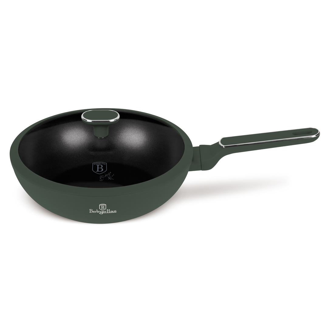 Berlinger Haus Berlinger Haus - Wok pan met deksel - Matt green - Ø28 cm