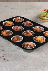 Berlinger Haus Berlinger Haus - Baking tin Muffin - 12 shapes - Matt green