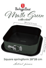 Berlinger Haus Berlinger Haus Spring cake mould  square - 28 x 28 cm - Matt green