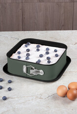 Berlinger Haus Berlinger Haus Spring cake mould  square - 28 x 28 cm - Matt green