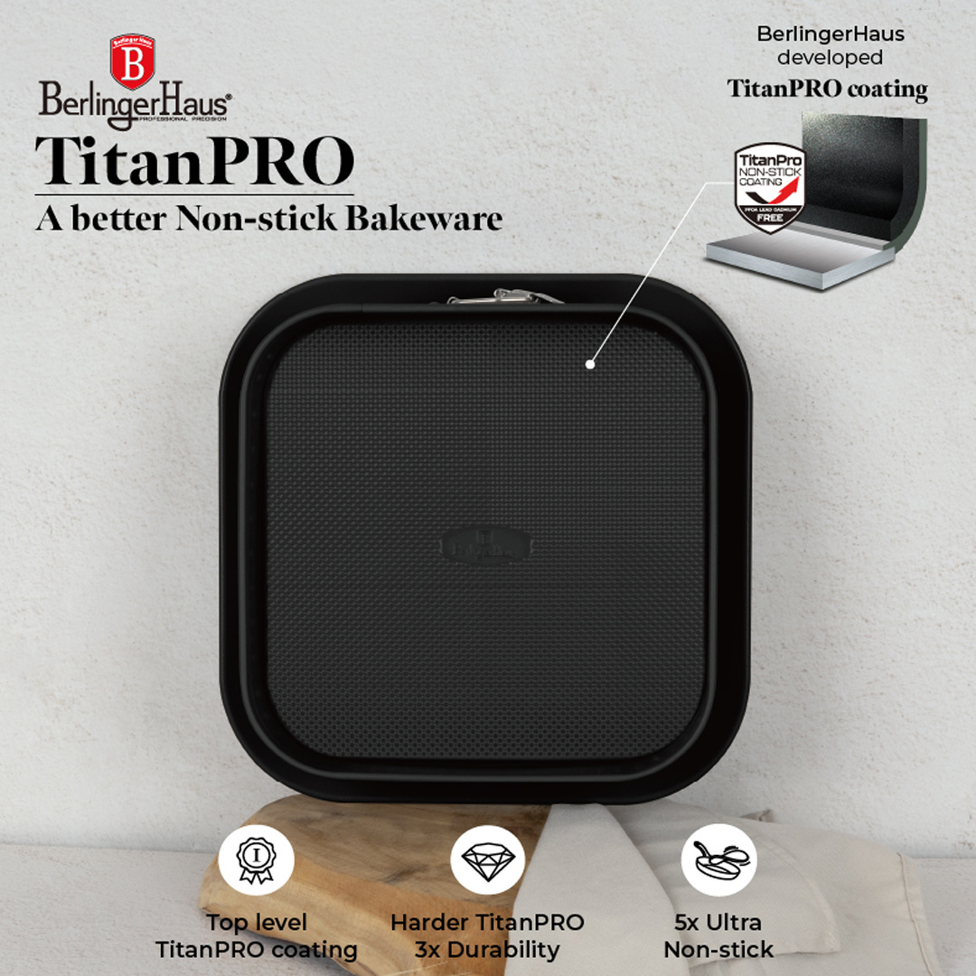 Berlinger Haus Berlinger Haus Springform Quadrat - 28 x 28 cm - Matte Grün